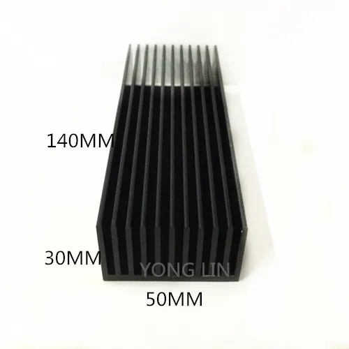 2pcs LED heatsink 50*30-140mm/Module heat sink/IC aluminum/Anodized black/Power electronic radiator only. | Компьютеры и офис