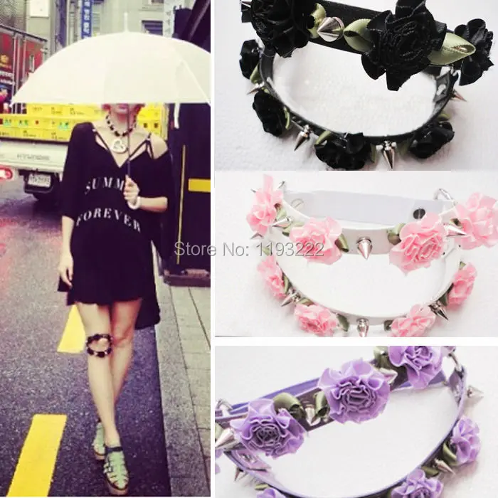 Сексапильная кавайная Подвязка из искусственной кожи ручная работа подвязка для