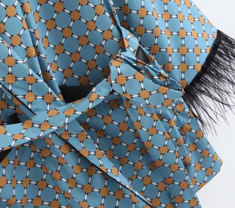 Женская куртка с перьями и кисточками повседневный блейзер принтом женская