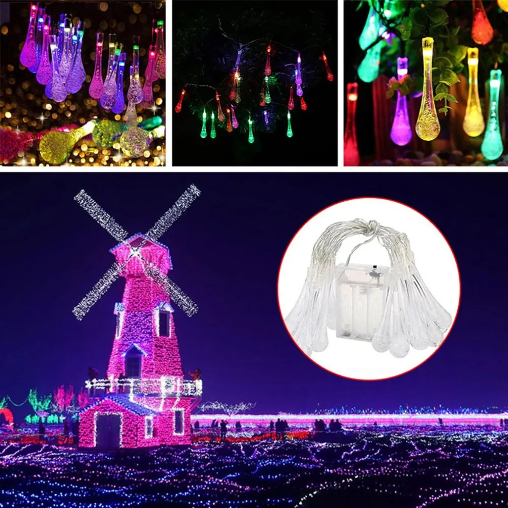 ICOCO 30 Led Battery Box Light String Bubble Water Drop Shape Lights Christmas Day Decorative | Освещение