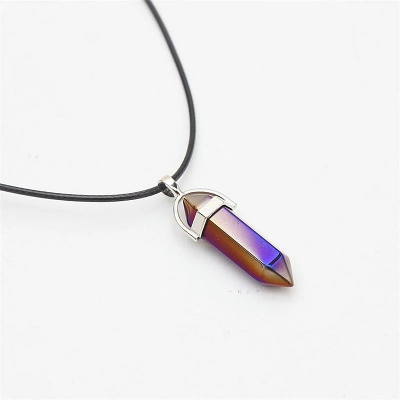 Трендовое ожерелье Meajoe в форме пули с кристаллом кварца подвеска титановым