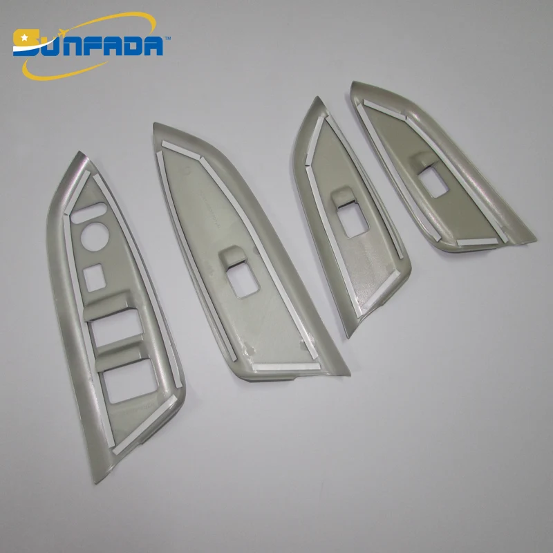 SUNFADA хромированные накладки на подлокотники для салона автомобиля, модификация автозапчастей для HONDA Fit/Jazz 3rd GEN-, автомобильный Стайлинг