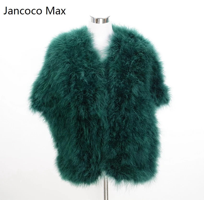 Jancoco Max, модный стиль, новинка, женское пончо из натурального страусиного пера или леди, меховая шаль из Турции, опт/розница, S1244