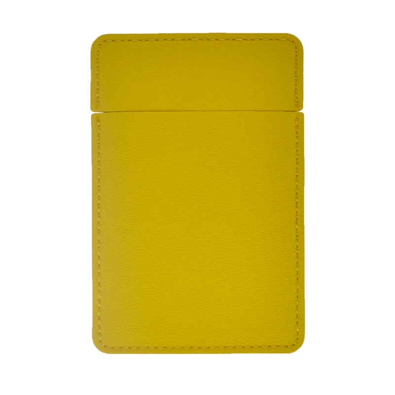 Yellow Dolovemk 1 шт. Нержавеющее стальное небьющееся портативное зеркало для макияжа с крышкой из искусственной кожи карманное косметическое зеркало - Цвет: Yellow