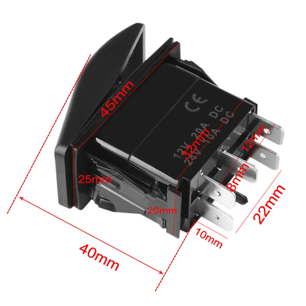 HOT Waterproof 12V 20A Bar ARB 5P Push Rocker Toggle Switch Blue LED Light Car Sales | Автомобили и мотоциклы