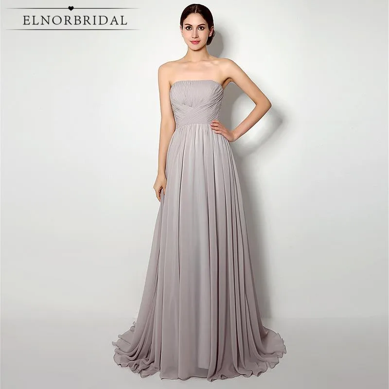Elnorbridal настоящая фотография серый нарядные платья дешевые 2021 Robe Demoiselle D'Honneur со