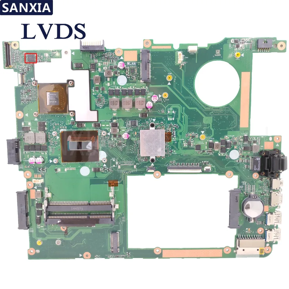 KEFU N751JK материнская плата для ноутбука ASUS N751JK N751J оригинальная материнская плата тестовая I5-4200H GTX850M LVDS