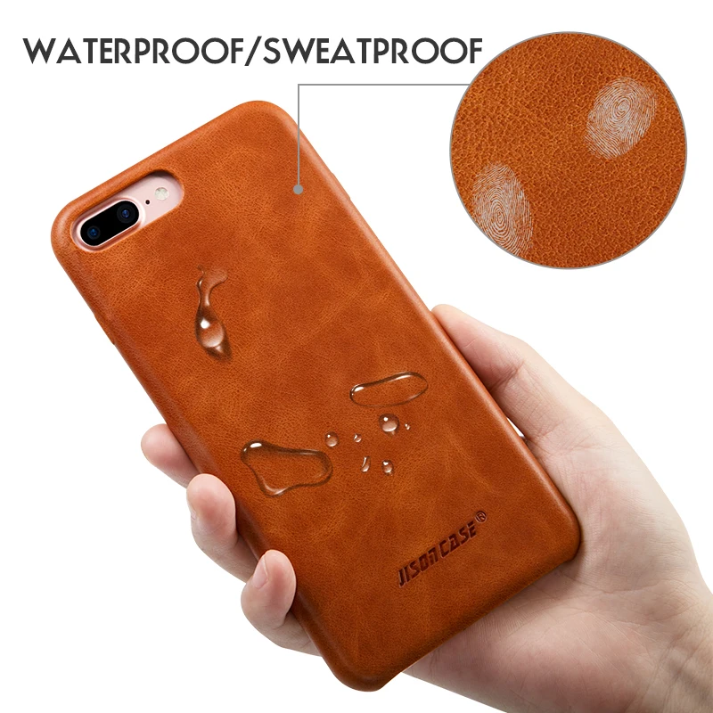 Jisoncase, кожаный чехол для iPhone 8, 8 Plus, чехол из натуральной кожи iphon, роскошный тонкий чехол для iPhone 7, 7 Plus, чехол