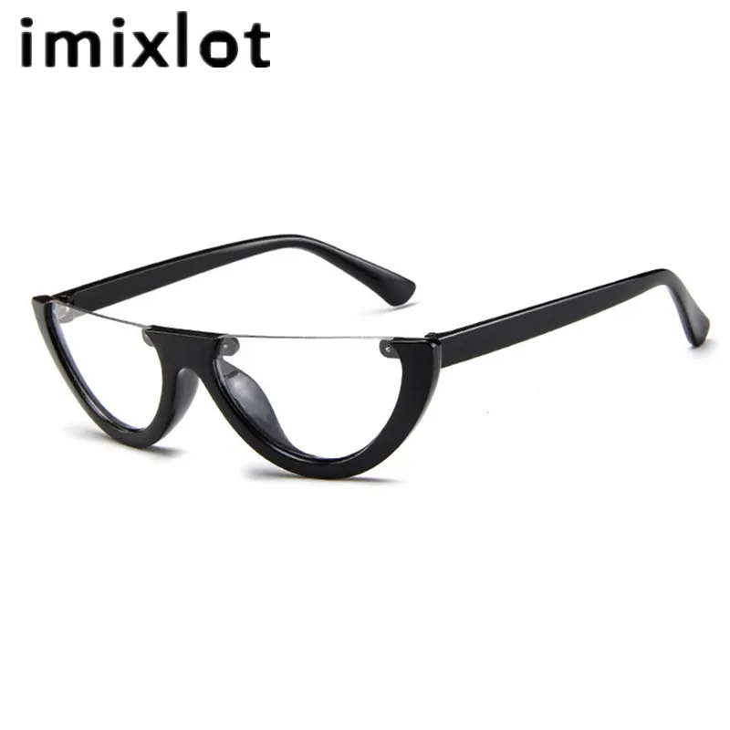 Imixlot классические Полуободковые солнцезащитные очки кошачий глаз для женщин