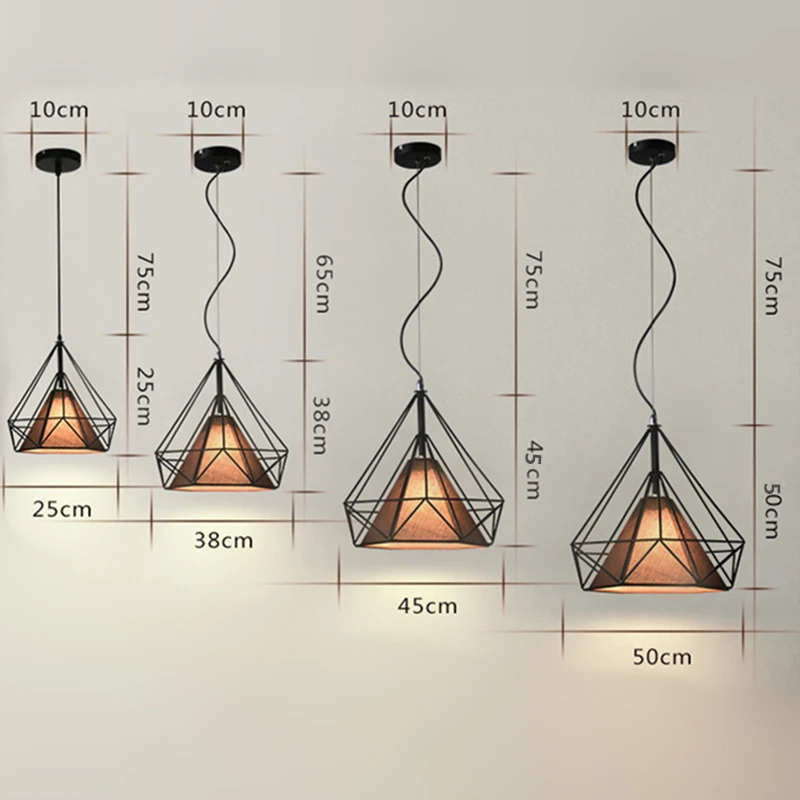 Современный черный подвесной светильник промышленный железный Минималистичная