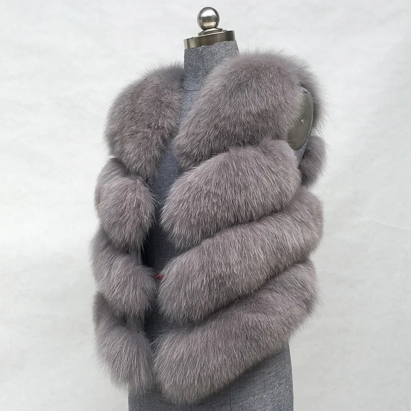 Natural Fur Coat Real Fur Coat Women 4 Rows Fur Jacket Real Fox Fur Coat Women 2022 Luxury Warm Clothes S-5XL