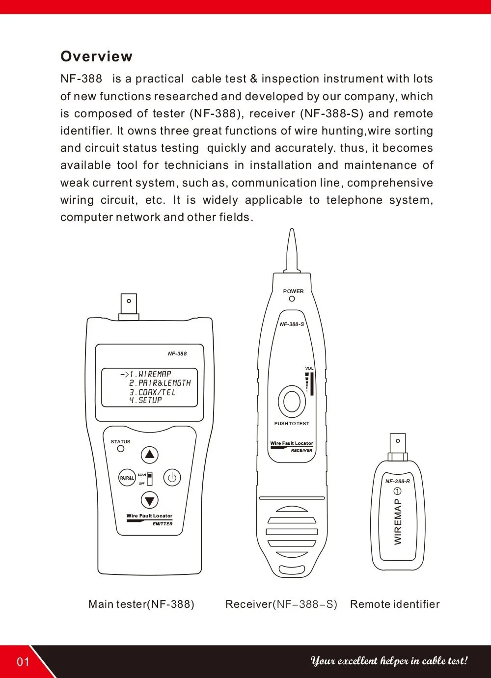 NOYAFA Многофункциональный NF-388 Ethernet сетевой кабель тестер телефонных кабелей для RJ45 RJ11 BNC тестер проводов