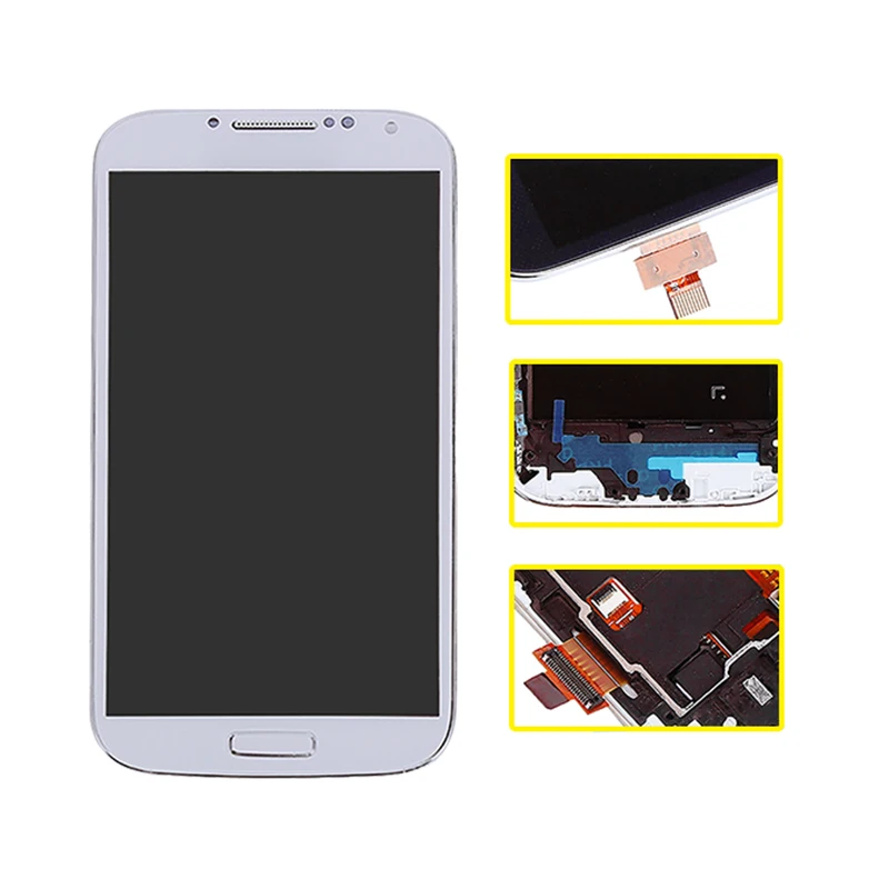 Для SAMSUNG Galaxy S4 ЖК-дисплей сенсорный экран дигитайзер с рамкой в сборе GT-i9505 i9500 i9505
