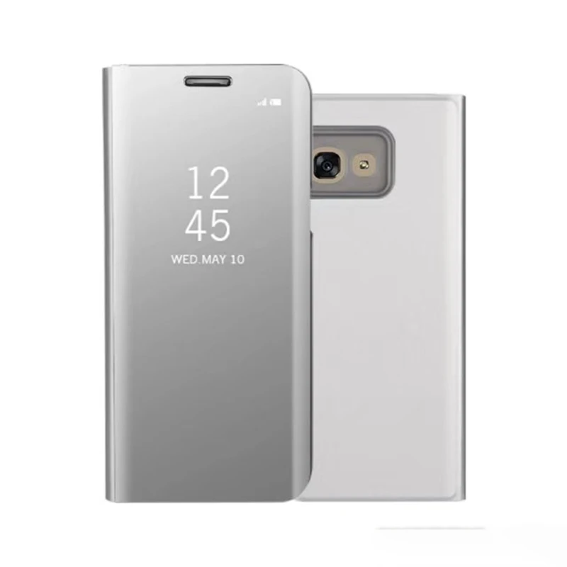 Чехол с откидной подставкой для телефона Samsung A5 2017 прозрачный умный зеркальный