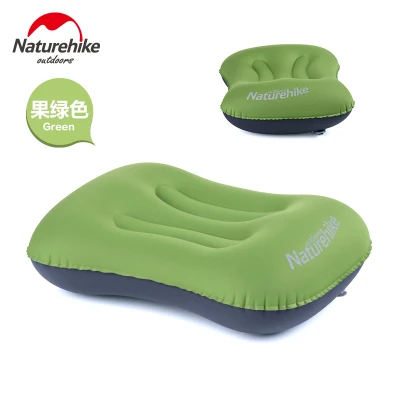 Зеленый Naturehike новейшая Мини надувная подушка с наволочкой Складная мягкая задняя подушка для путешествий Кемпинг портативные легкие подушки Aeros - Цвет: Зеленый
