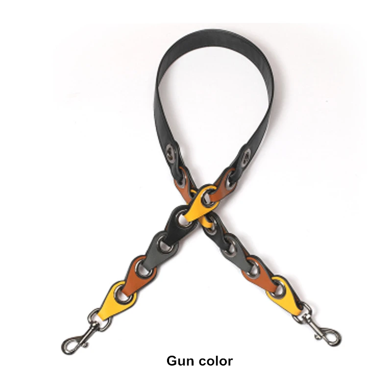 Gun color Брендовая кожаная сумка на ремне, модная сумка для женщин, широкий сменный плечевой ремень, сумка, аксессуары, цветная сумка на ремне, сменные ремешки - Цвет: Gun color