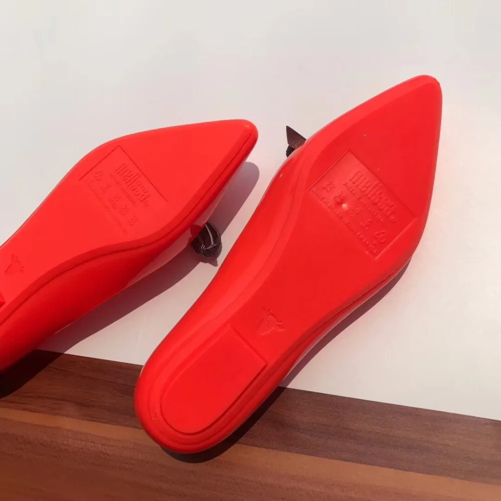 Новинка года; Melissa; женские босоножки с бантом; летние женские сандалии; Melissa; женская обувь; нескользящие женские прозрачные сандалии; дышащие