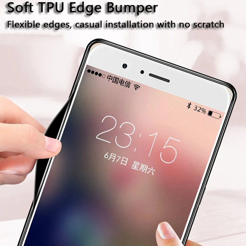 UPaitou Full Cover Tempered Glass Case for Huawei Honor 9 9N 9i Lite 8 Pro TPU Bumper 9H Hard Shell V9 9n |
