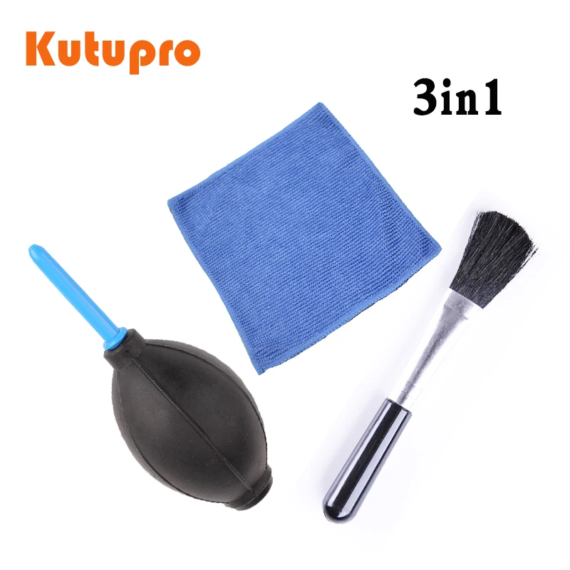 

1x camera professional Lens Screen Cleaning Dust brush + 1x dust blower+ 1x Cleaning Cloth Kit For Canon Nikon Sony DSLR Camera