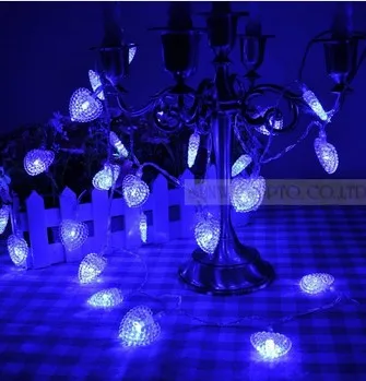 2 м 6.5ft 20 LED на батарейках в форме сердца гирлянды для дома сада вечеринки улицы