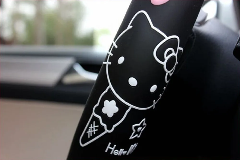 Мода hello kitty чехол рулевого колеса автомобиля милый мультфильм Латекс Чехлы