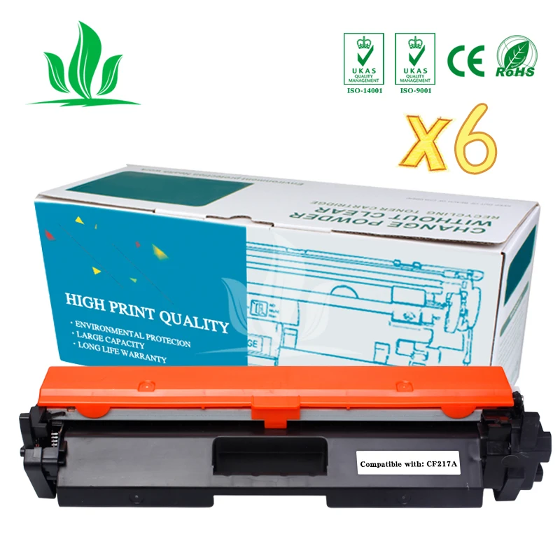 8X CF217A 217A/a 17a картридж с тонером совместимый для hp LaserJet Pro M102a M102w MFP принтера нет