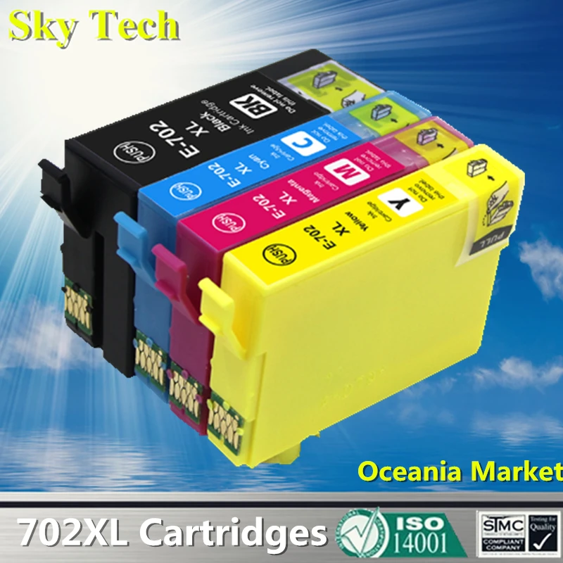 Качественный совместимый чернильный картридж для 702XL Epson Resources Pro E 702XL/WF 3720 [Рынок