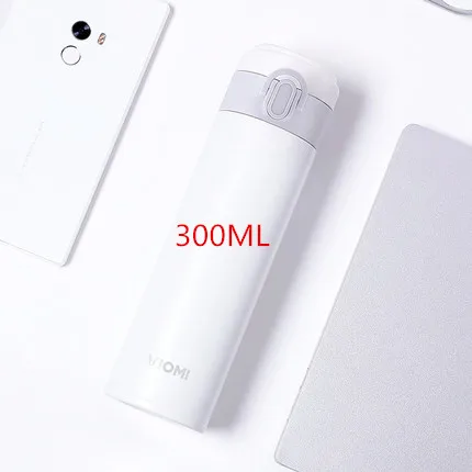 300ml White Оригинальная Xiaomi mi jia VIO mi, вакуумная колба из нержавеющей стали, 24 часа, «Умная» бутылка для воды, термос с одной рукой - Цвет: 300ml White