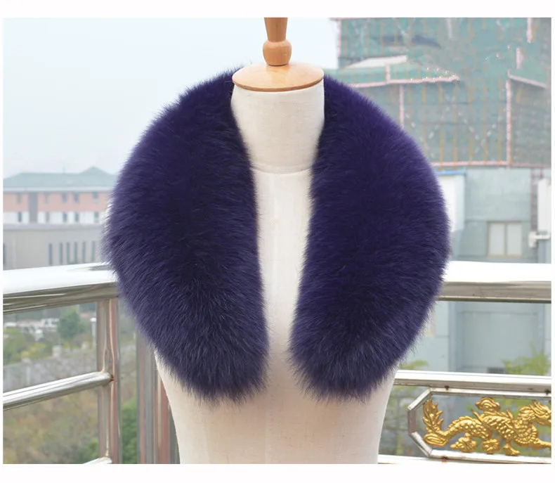 Роскошный воротник из натурального Лисьего меха зимний женский меховой