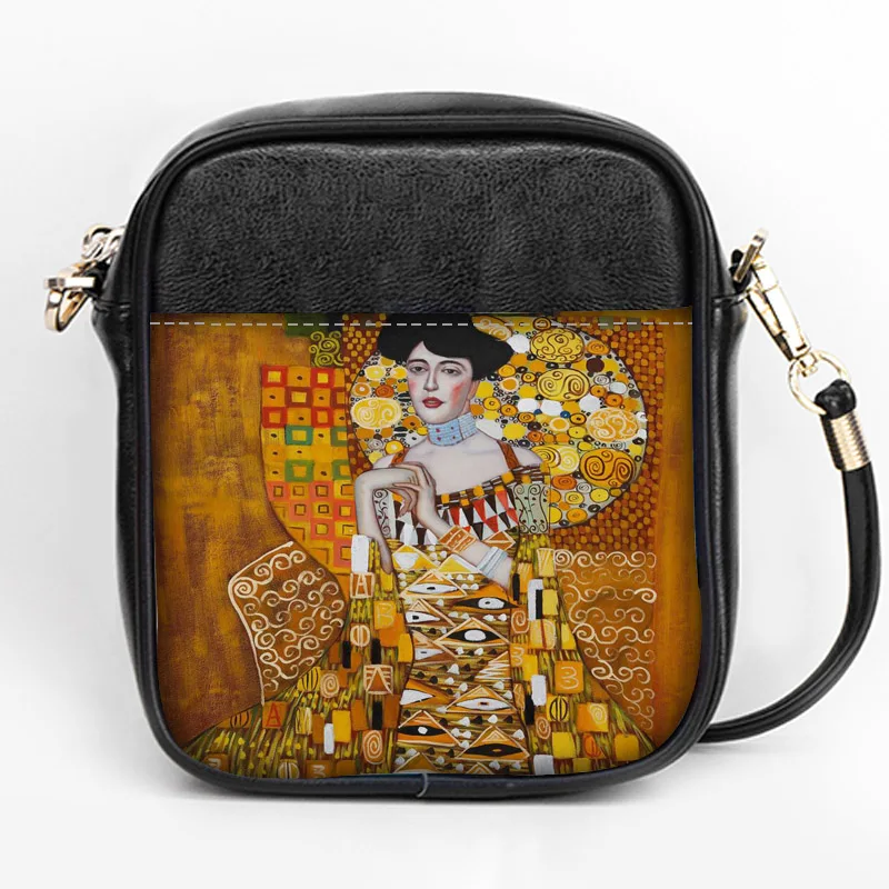 На заказ Gustav Klimt The Kiss модная сумка на ремне, Женская сумка на ремне, кожаные вечерние сумки для девочек, сумка на ремне «сделай сам», лучший подарок