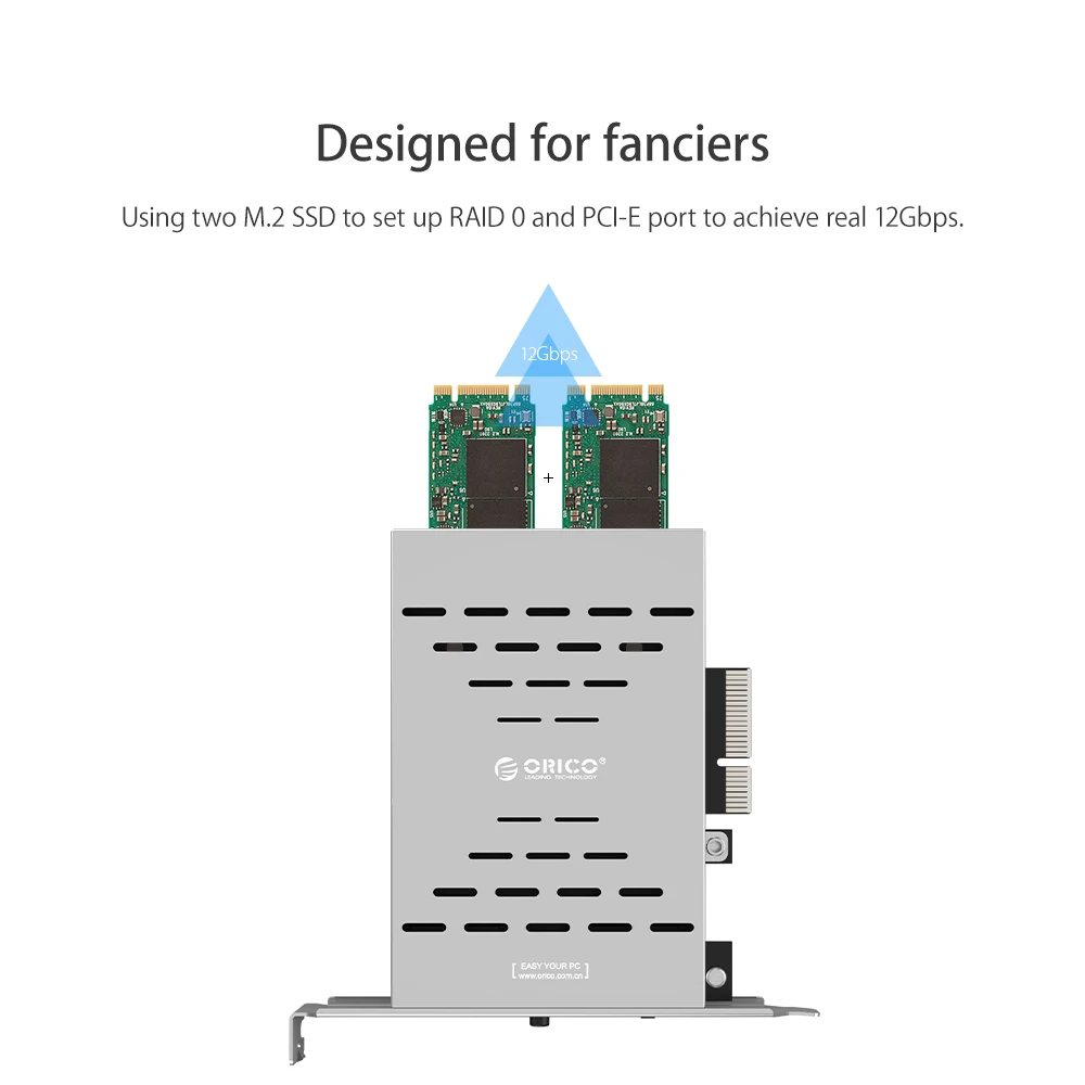 Карта расширения ORICO для жесткого диска PCI E M.2 SSD из нержавеющей стали|raid controller|card