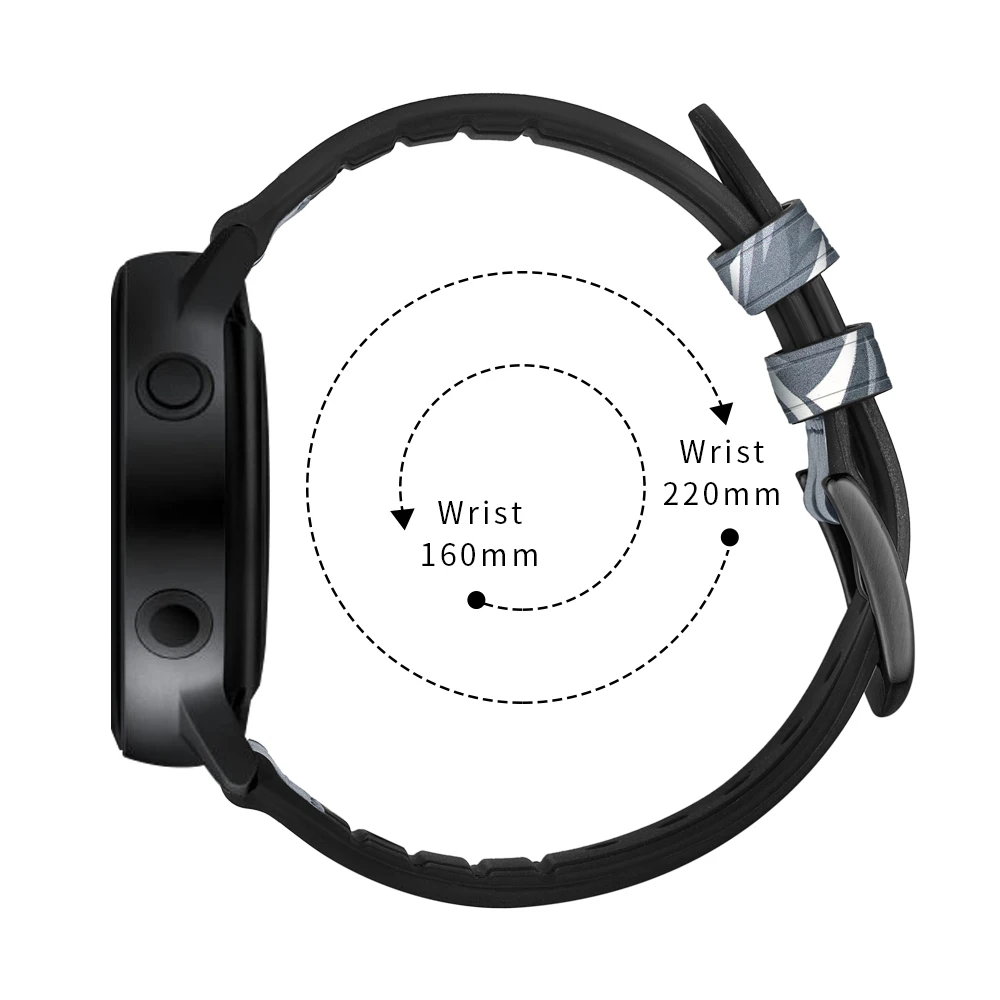 8 цветов силиконовый ремешок из натуральной кожи для samsung Galaxy Watch активный Камуфляжный узор наручный браслет ремешок для часов