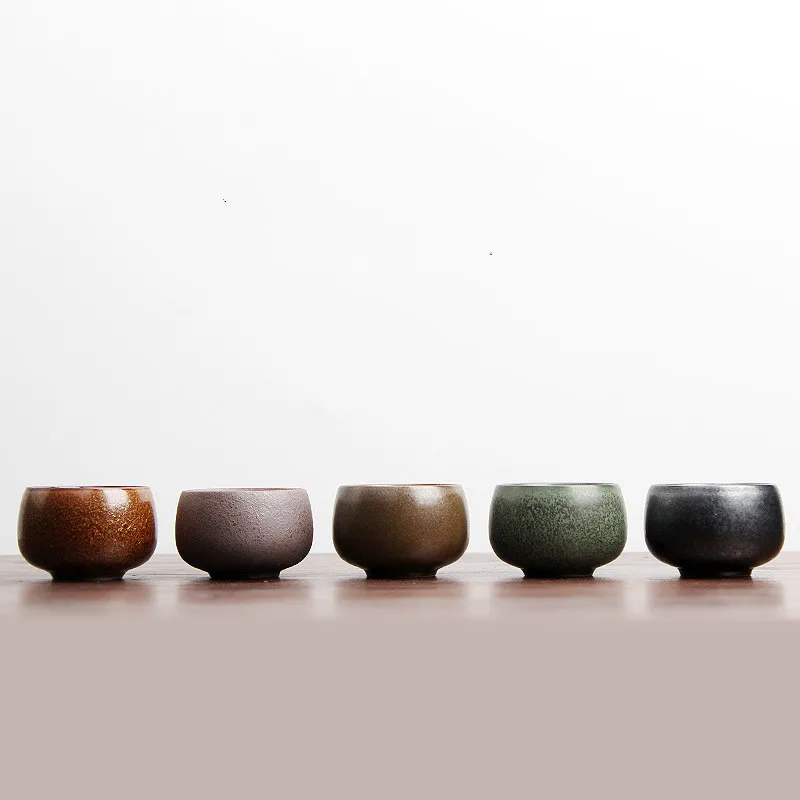 Знаменитая грубая керамика в стиле ретро индивидуальная чайная чашка