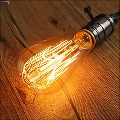 

IWHD ST64 Bombilla Edison Light Bulb E27 40W 220V Industrial Decor Lampara Vintage Retro Lamp Edison Bulb Ampoule Ampul G80 T30