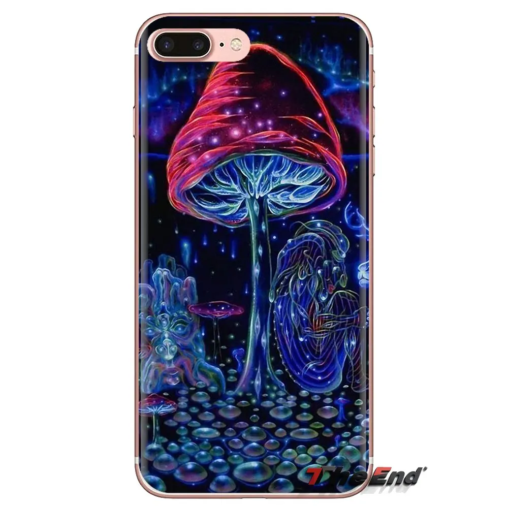Красные супер красочные грибные прозрачные мягкие чехлы для iPod Touch Apple iPhone 4 4S 5 5S SE