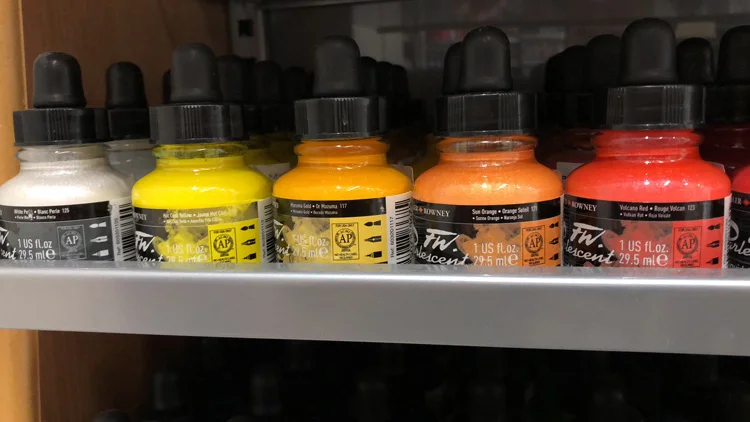 Импорт DALER ROWNEY перламутровый цвет FW художников Акриловые чернила пигментная жидкая краска
