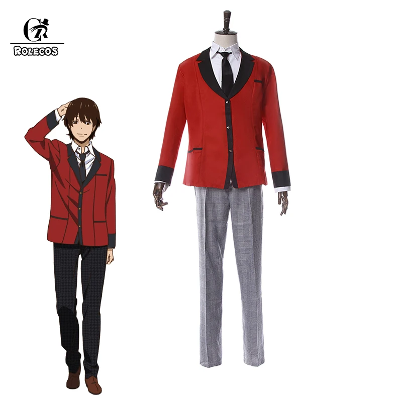 Rolecos Kakegurui компульсивный игрок Косплей Костюм Ryouta Suzui костюм Аниме Косплей Японская форма полный набор