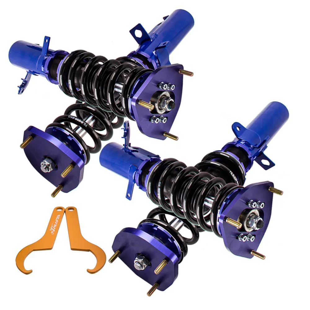 Для Toyota Corolla 1988-1999 Полный coilover подвеска Снижение Наборы синий для E90 E100 E110 ae92-ae111 adj.