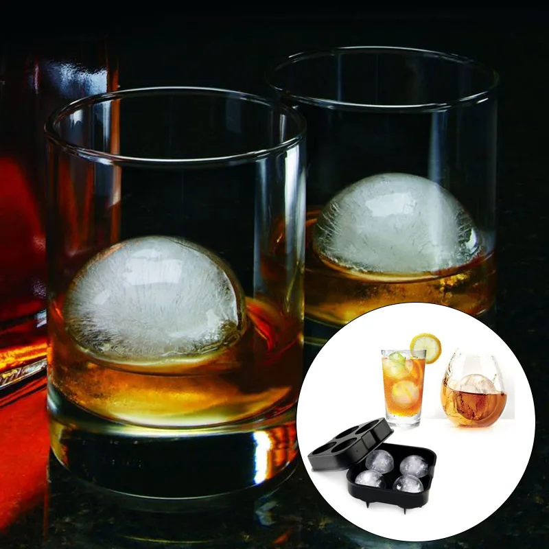 Whiskey Silicon Mold Ice Cube Maker Sphere Mould Tools Round Bar Party Tray for Kitchen Accessiories | Дом и сад