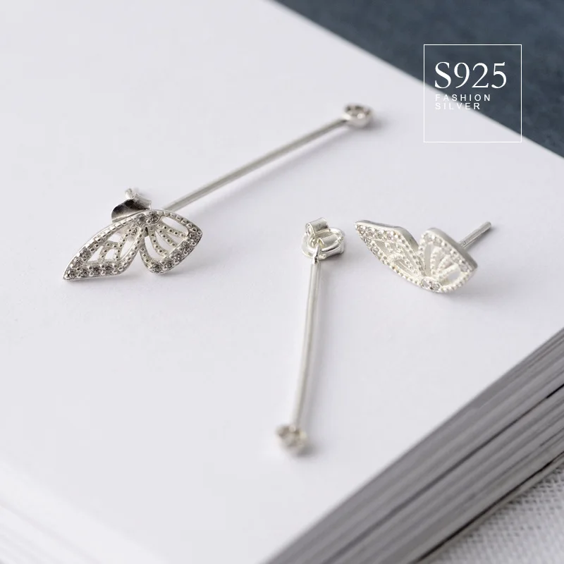 Серьги бабочки S925 с подвеской в виде ювелирные украшения южнокорейском стиле