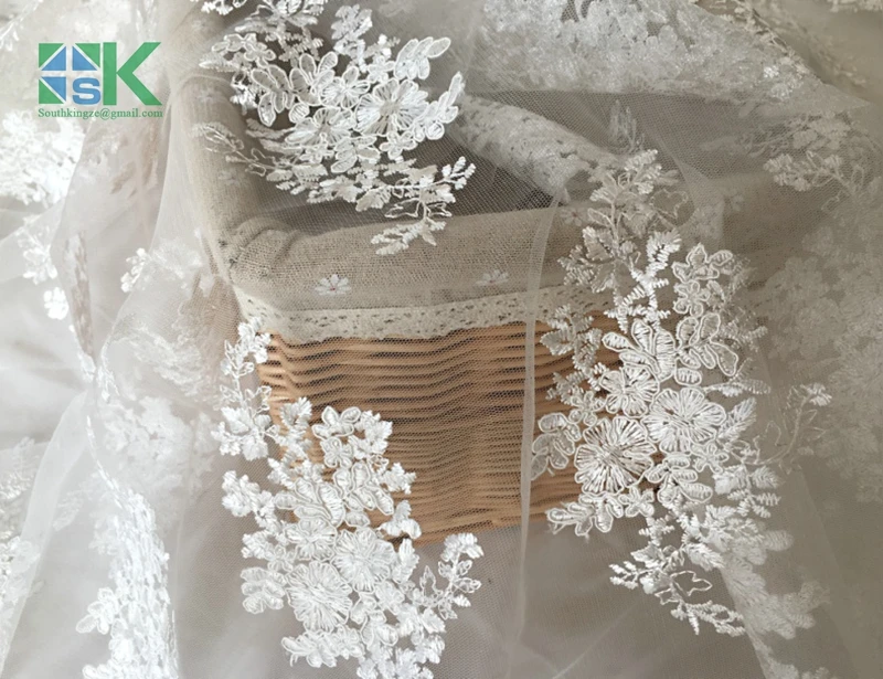 Оптовая Новый Кружева Сетки одежда ткани Высокого класса свадебное платье