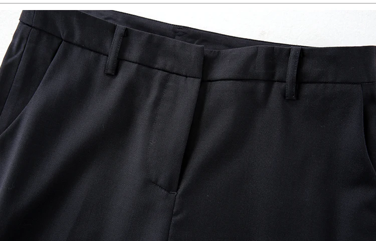 Женские смесь шерсти и шелка темно-ПР брюки 2017 Осень | Женская одежда