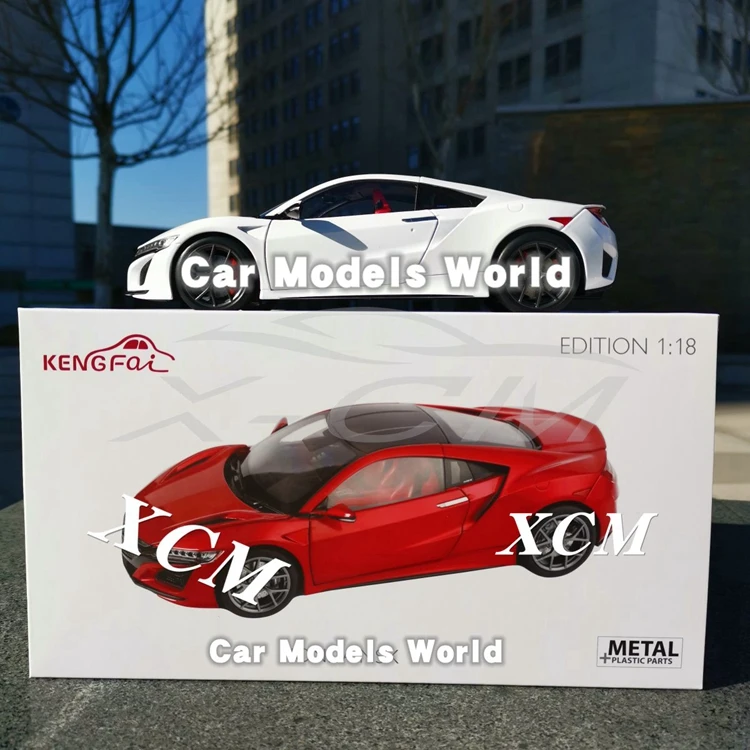 Литая под давлением модель автомобиля для KengFai NSX RHD 1:18(белый)+ маленький подарок