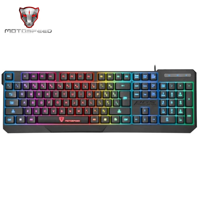 Коричневый MotoSpeed K70 7-Цвет Фул Подсветка компьютерная игровая клавиатура Teclado USB питание для настольного ноутбука черный - Цвет: Коричневый