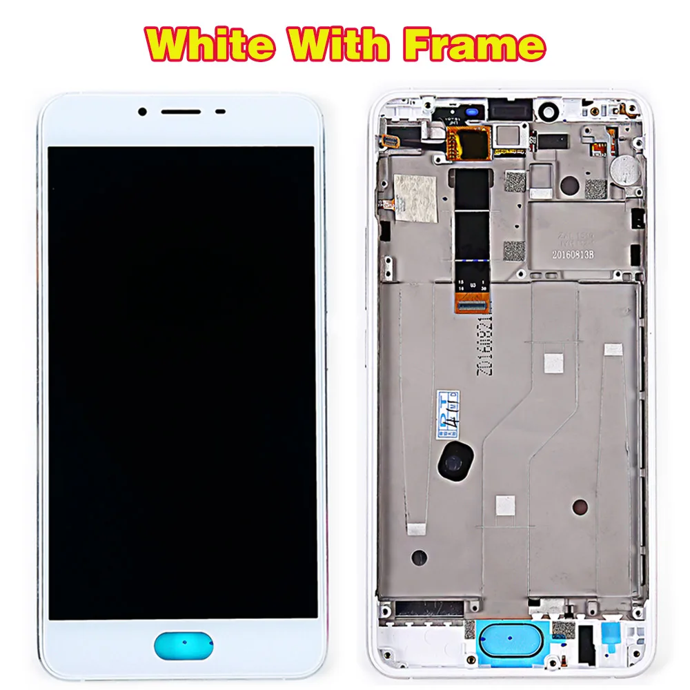 White With Frame По сделке команда ЖК-дисплей 5,5 дюймов для Meizu U20 кодирующий преобразователь сенсорного экрана в сборе 1920*1080 рамка с бесплатным закаленным стеклом и инструментами - Цвет: White With Frame