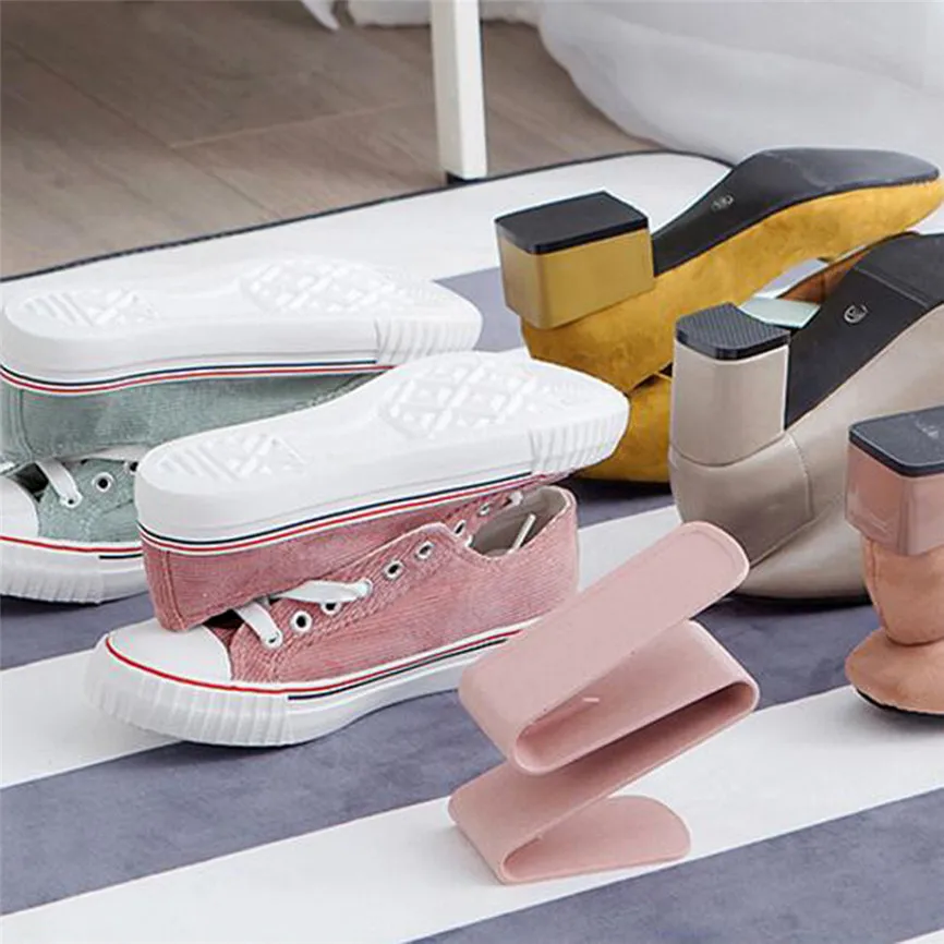 1 шт. практические двухэтажные обувницы бытовой Shoebox обувь стойка полка