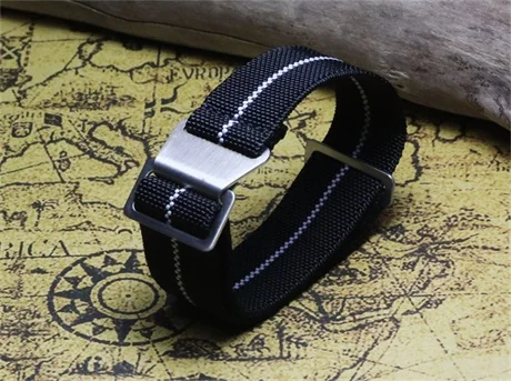 H Silver buckle Дизайн, различные цвета, сверхпрочный нейлоновый ремешок для часов NATO ZULU 20 21 22 мм, полосатый эластичный ремешок для часов - Цвет ремешка: H Silver buckle