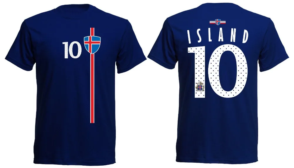 

New Summer Tee Shirt Island T-Shirt Navy 2019 Jersey Nummer 10 Men's Footballer Legend Soccers Funny T-shirt