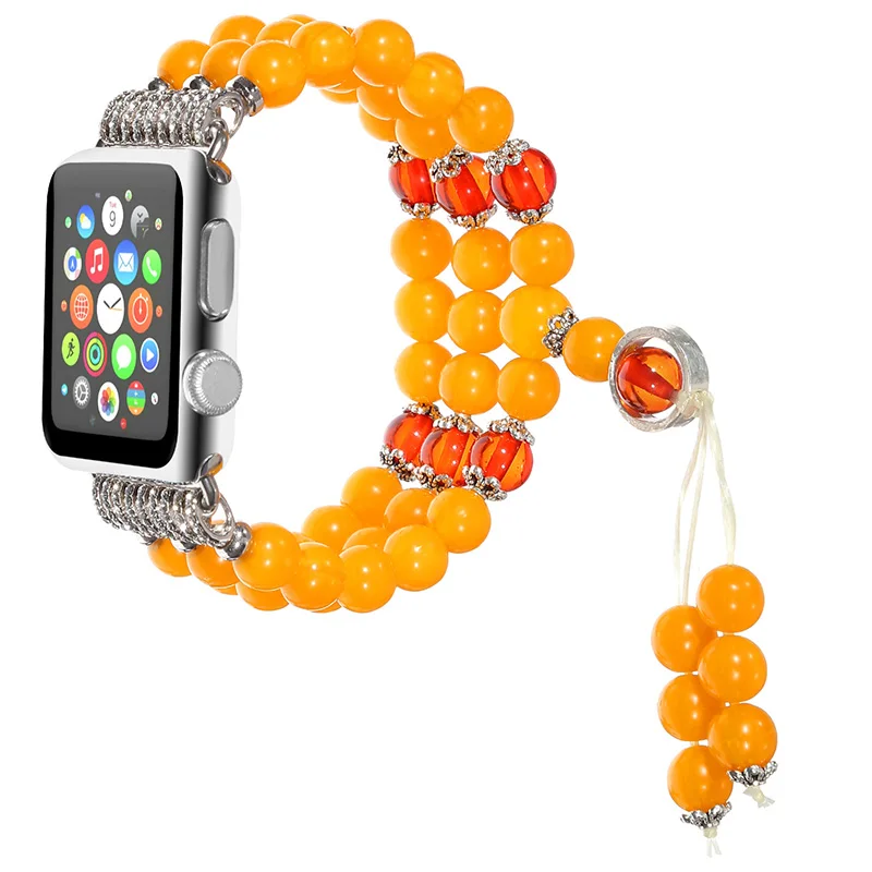 Ремешок 44 мм 40 мм ремешок для Apple watch iwatch серии 5 4 3 2 1 ручной работы из бисера эластичный браслет сменный ремешок на запястье 38 мм 42 мм - Цвет ремешка: A