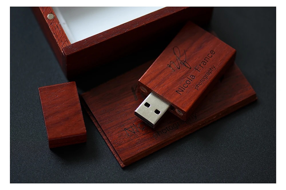 SHANDIAN Пользовательский логотип деревянный usb+ коробка флэш-накопитель карта памяти 4 ГБ 8 ГБ 16 ГБ 32 ГБ 64 ГБ Флешка логотип для фотографии свадьбы
